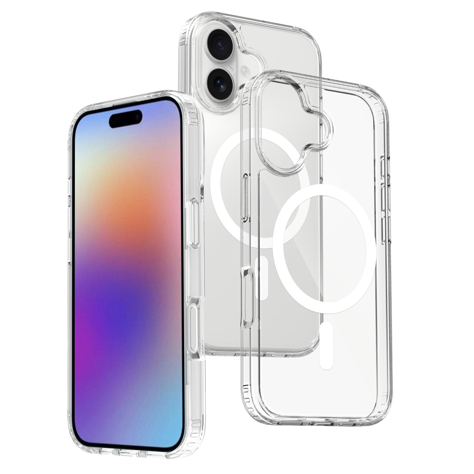 TPU+PC Clear Magnetic Case for iPhone 17 Pro Max - Back View